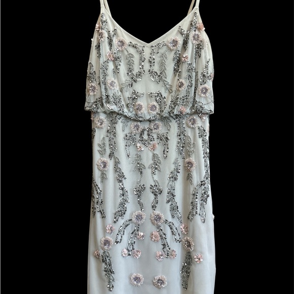 Adrianna Papell Dresses & Skirts - Adrianna Papell White Sequin Midi Dress